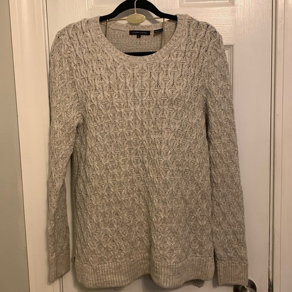 Jeanne Pierre Cream Knit Pullover Sweater Size L - Picture 1 of 8